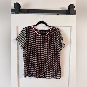 Scotch & Soda Sheer Printed Blouse
